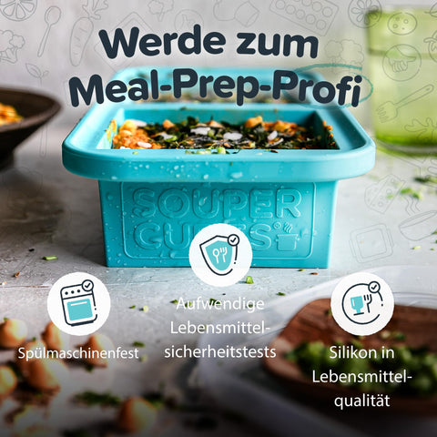 Souper Cubes half-cup aqua silicone freezer mold for small portions