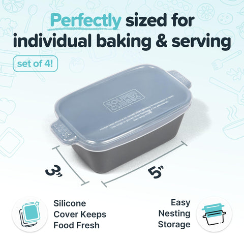Souper Cubes nesting-dishes charcoal save fridge and pantry space.