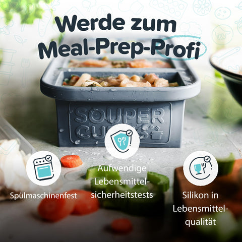 Souper Cubes tray keeps leftovers organized for quick reheating