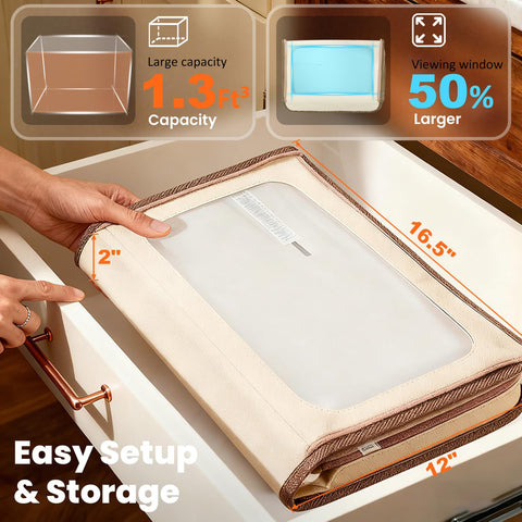 Sourdbred folding bread proofing box with XL viewing window for monitoring.