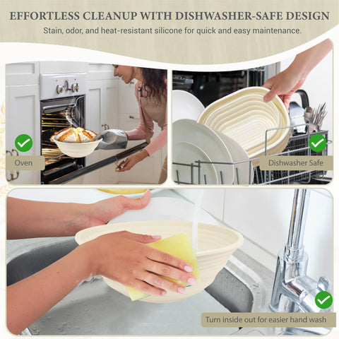 Sourdough Whisper dishwasher-safe design makes cleanup quick after baking sessions.