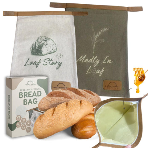 Sourdough Whisper Loaf Story dual-closure bag seals bread freshness with inner zipper.