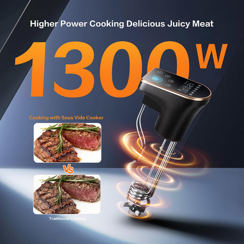 1300W sous-vide with WiFi setup using SmartLife app for remote control.