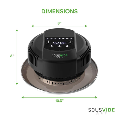 SOUSVIDE ART basket and rack in use for easy airflow.