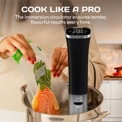 SOUSVIDE ART digital timer helps track cooking progress with clarity.