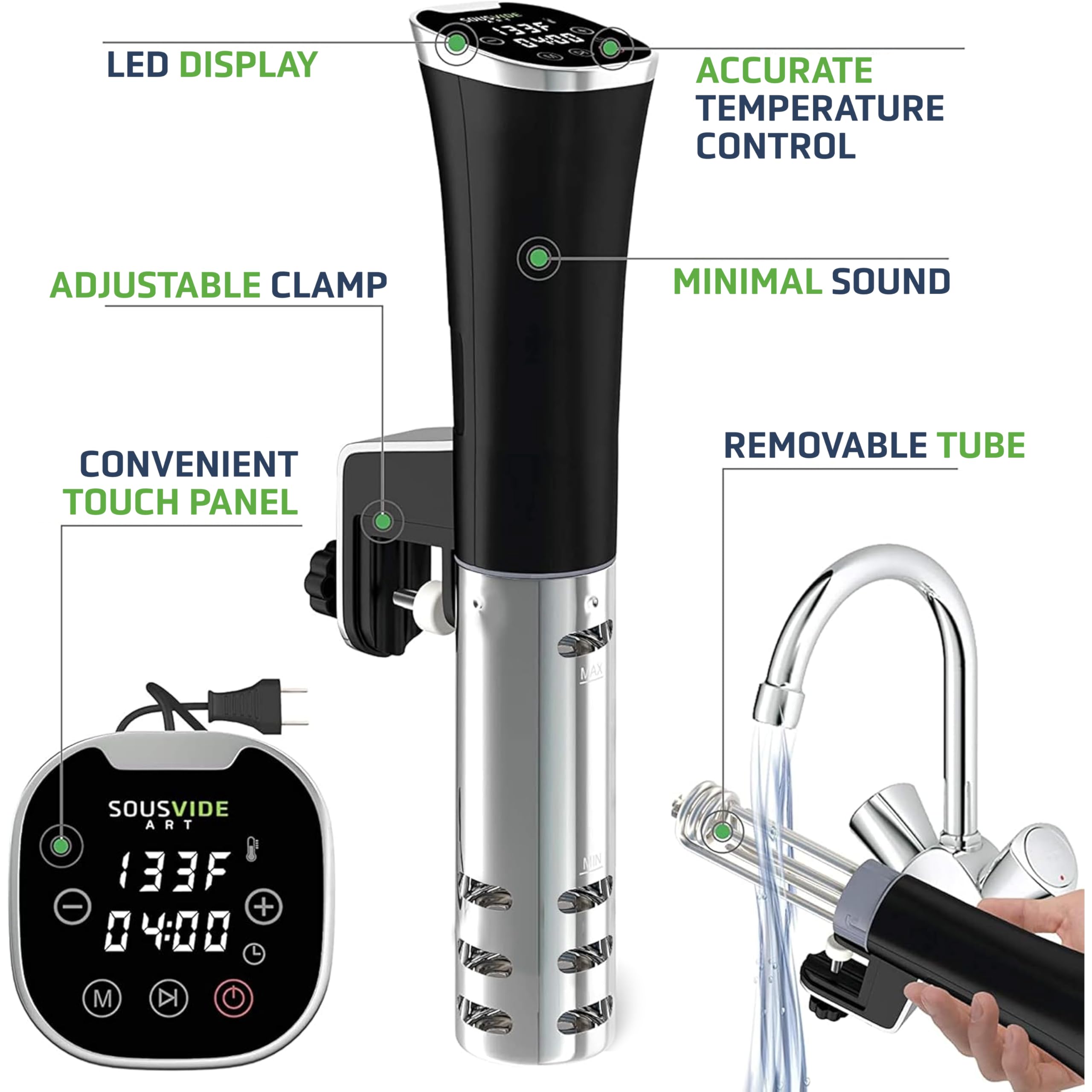 SOUSVIDE ART full-kit image showing included items for a complete setup