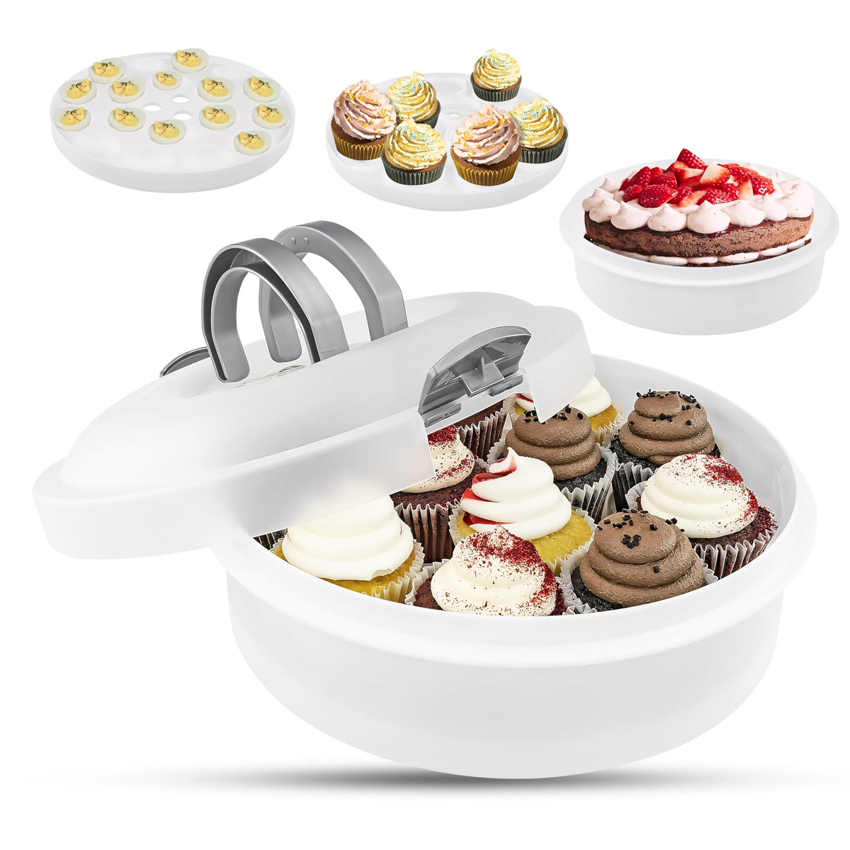 Southern Homewares pie carrier with lid keeps pies secure during travel