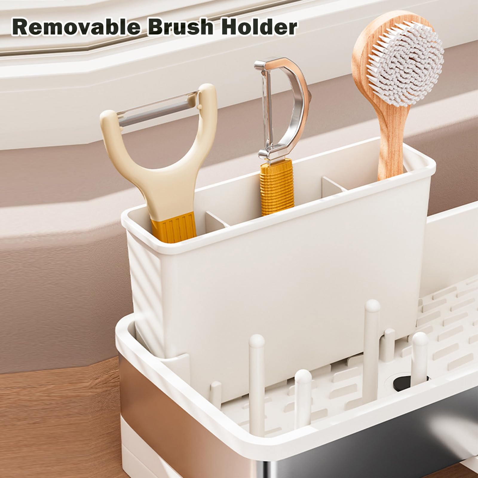 SOVGIZF rotatable spout drains water into the sink