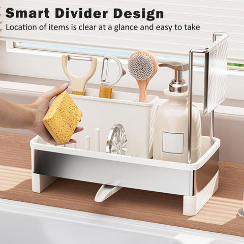SOVGIZF sink caddy compact design saves countertop space