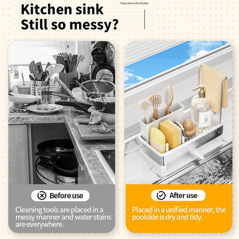 SOVGIZF sponge and brush divider keeps items separated neatly