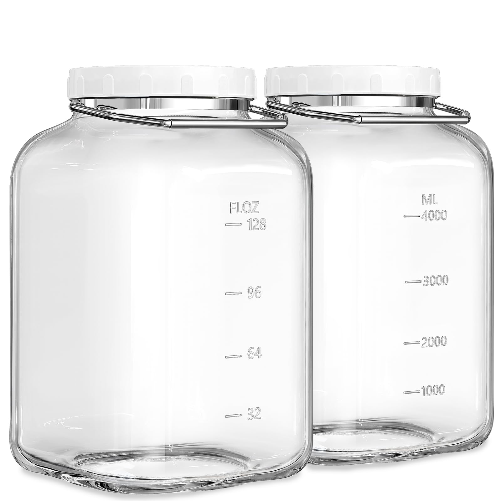 Sovietiep 1.5 gal glass jar with airtight lid keeping dry ingredients fresh