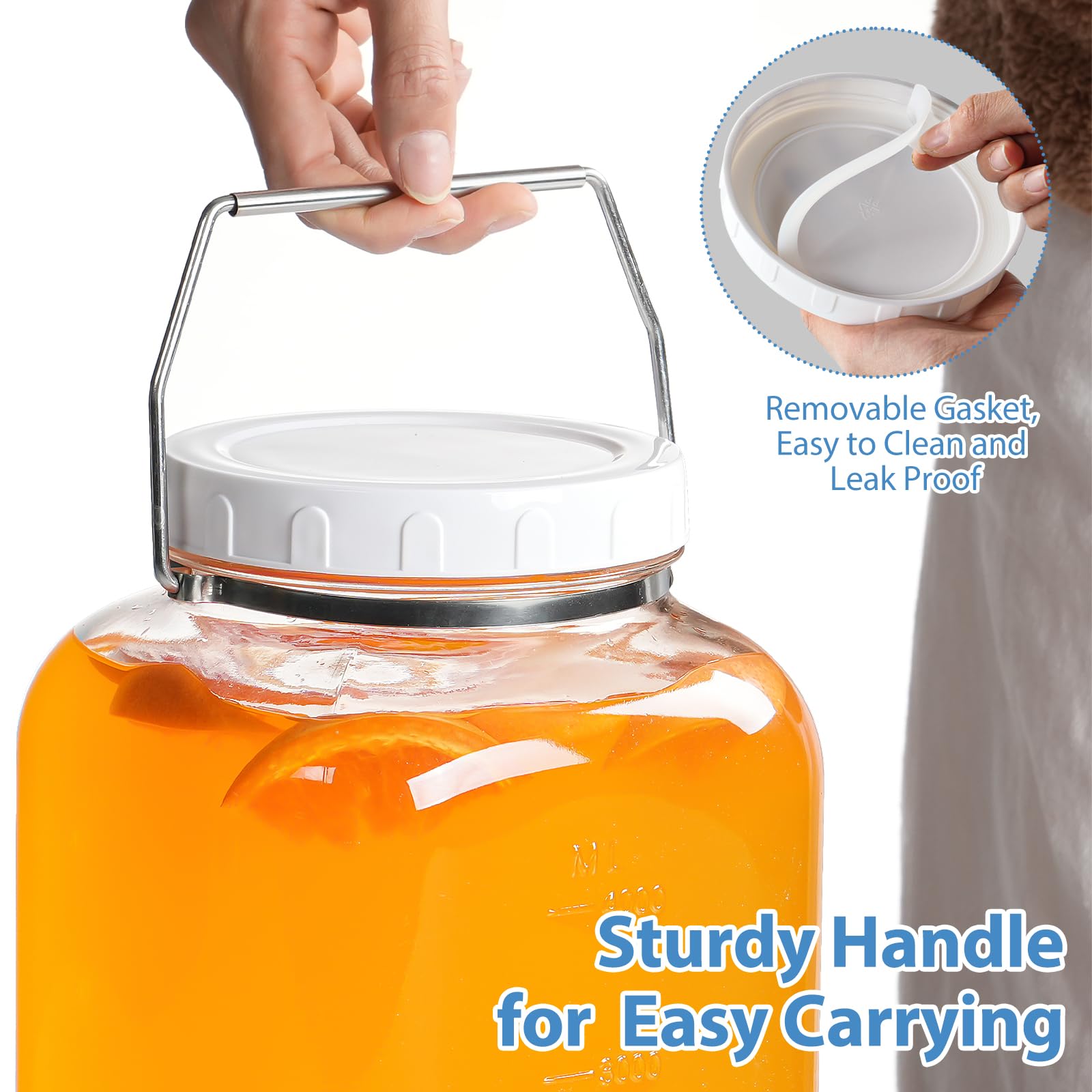 Sovietiep two-pack wide-mouth jars for easy loading and cleaning