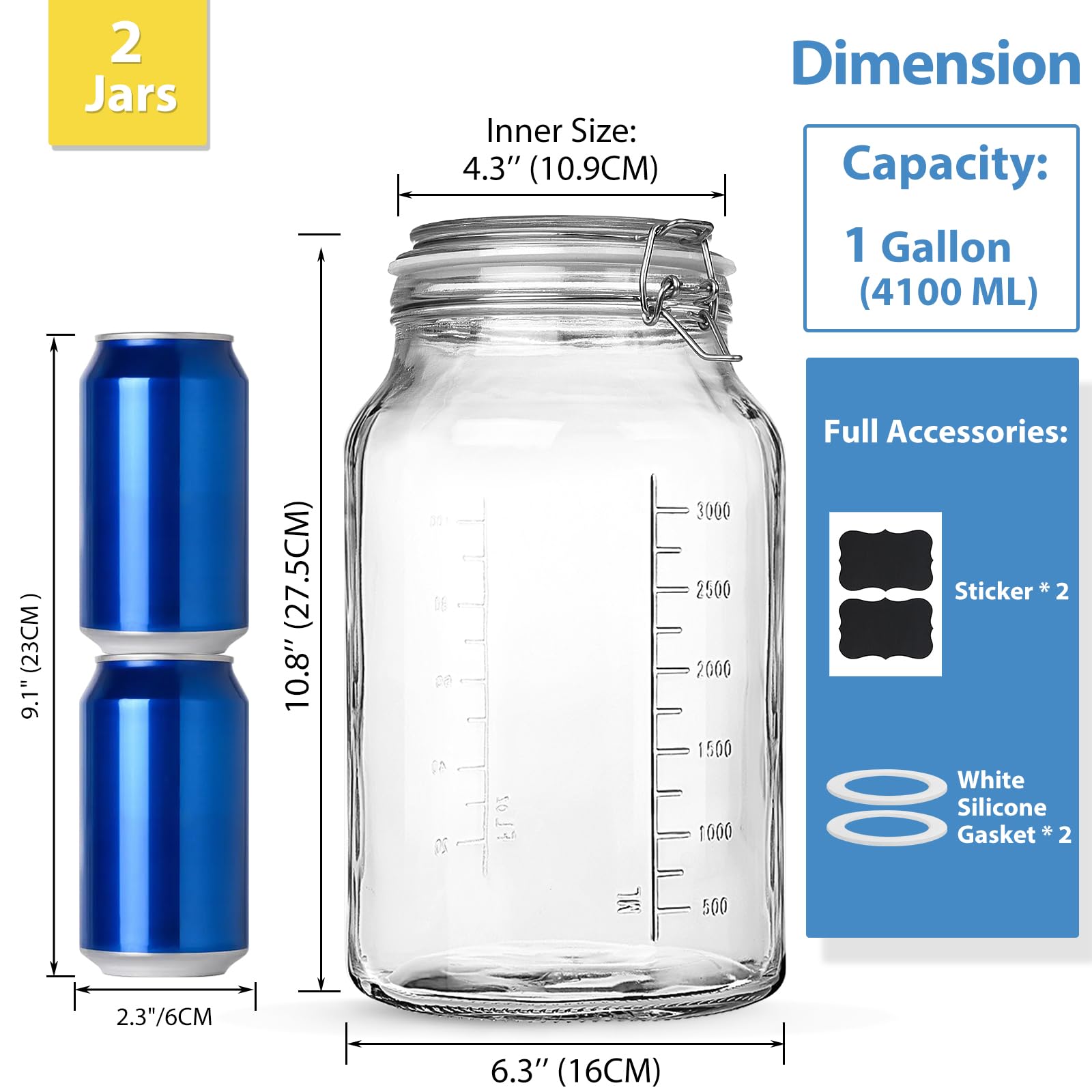 Sovietiep leak-proof glass jar with silicone gasket prevents spills during storage.