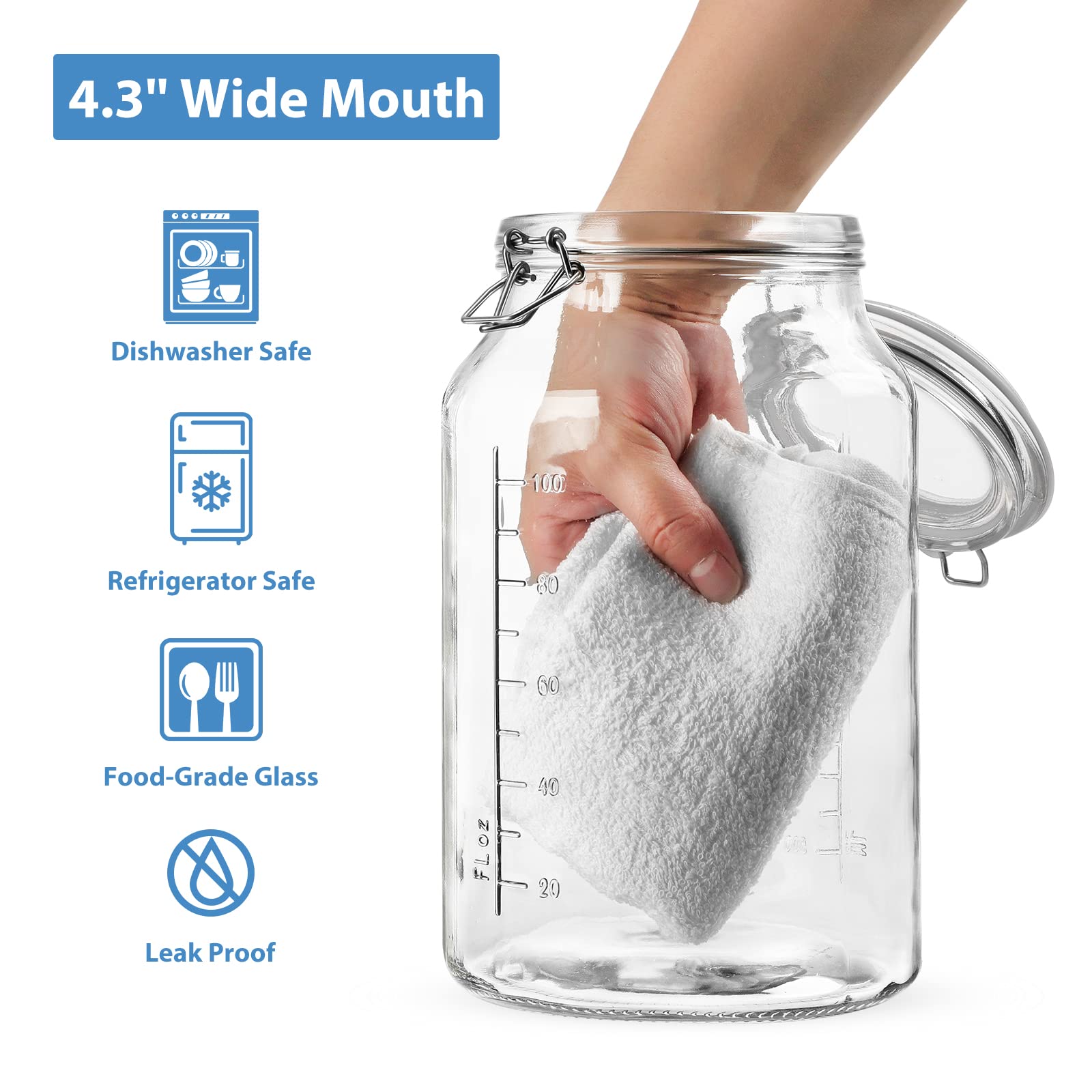 Sovietiep jar shows ounces and millimeters for quick portioning.