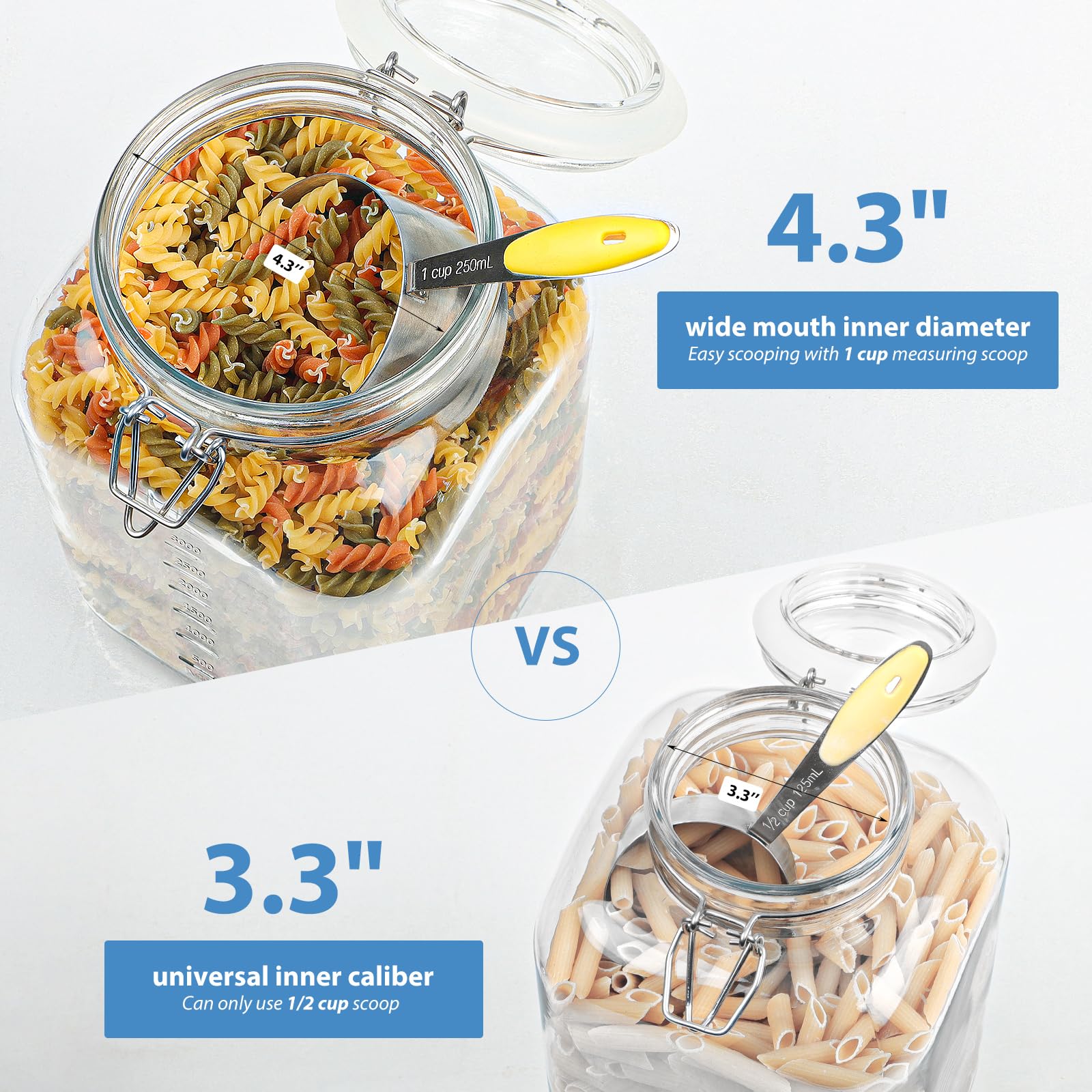 Sovietiep jar shows two measurement markings for precise portions