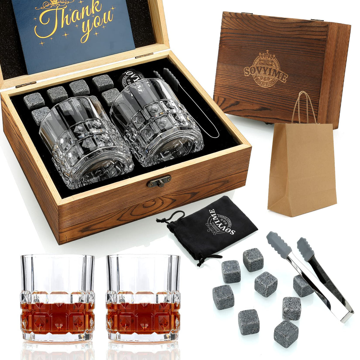 Sovyime whiskey glasses 2-pack for tasting sessions and gifting
