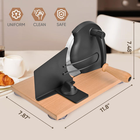SOWKIPE ergonomic hand crank handle provides comfortable slicing.
