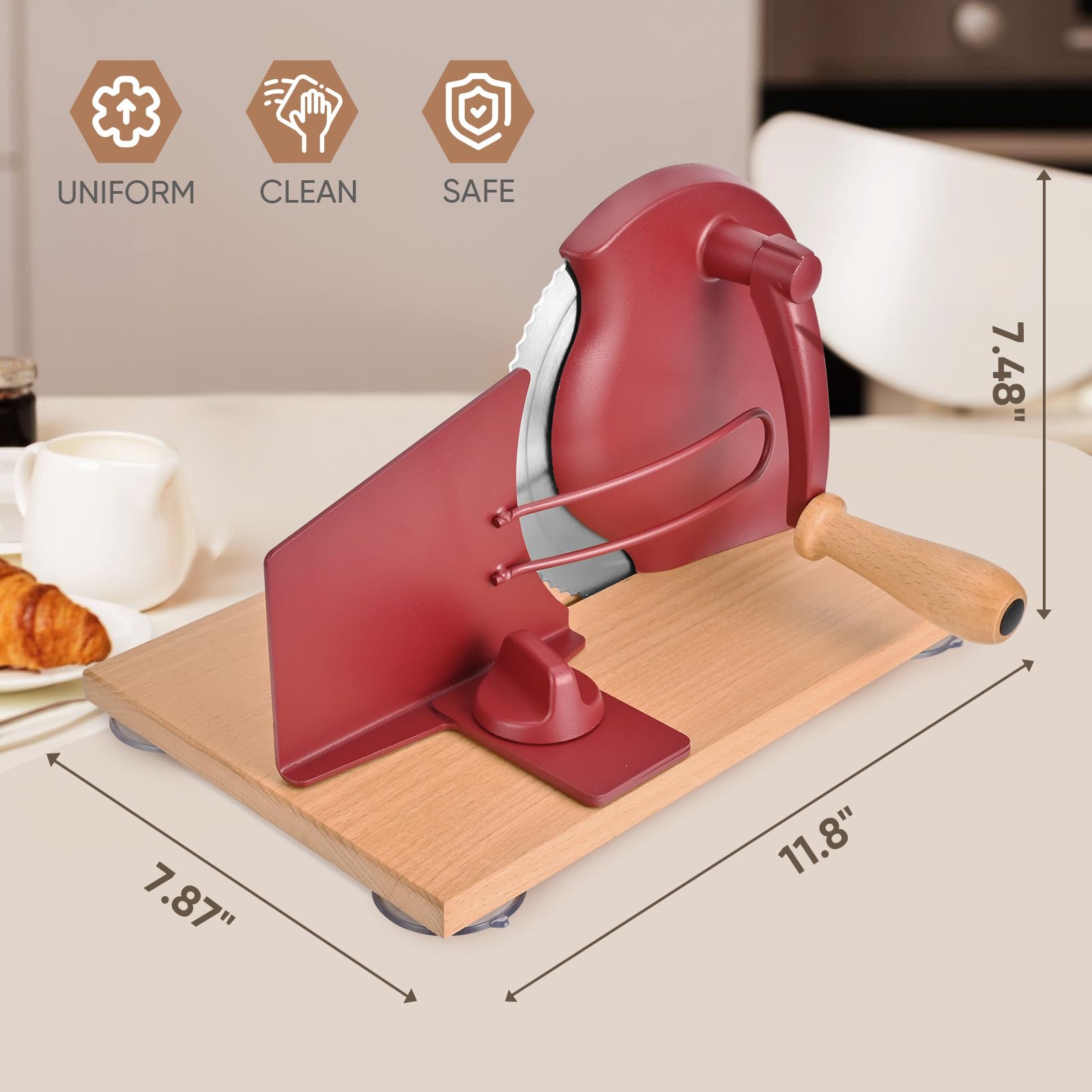 SOWKIPE metal bread guide keeps slices aligned.