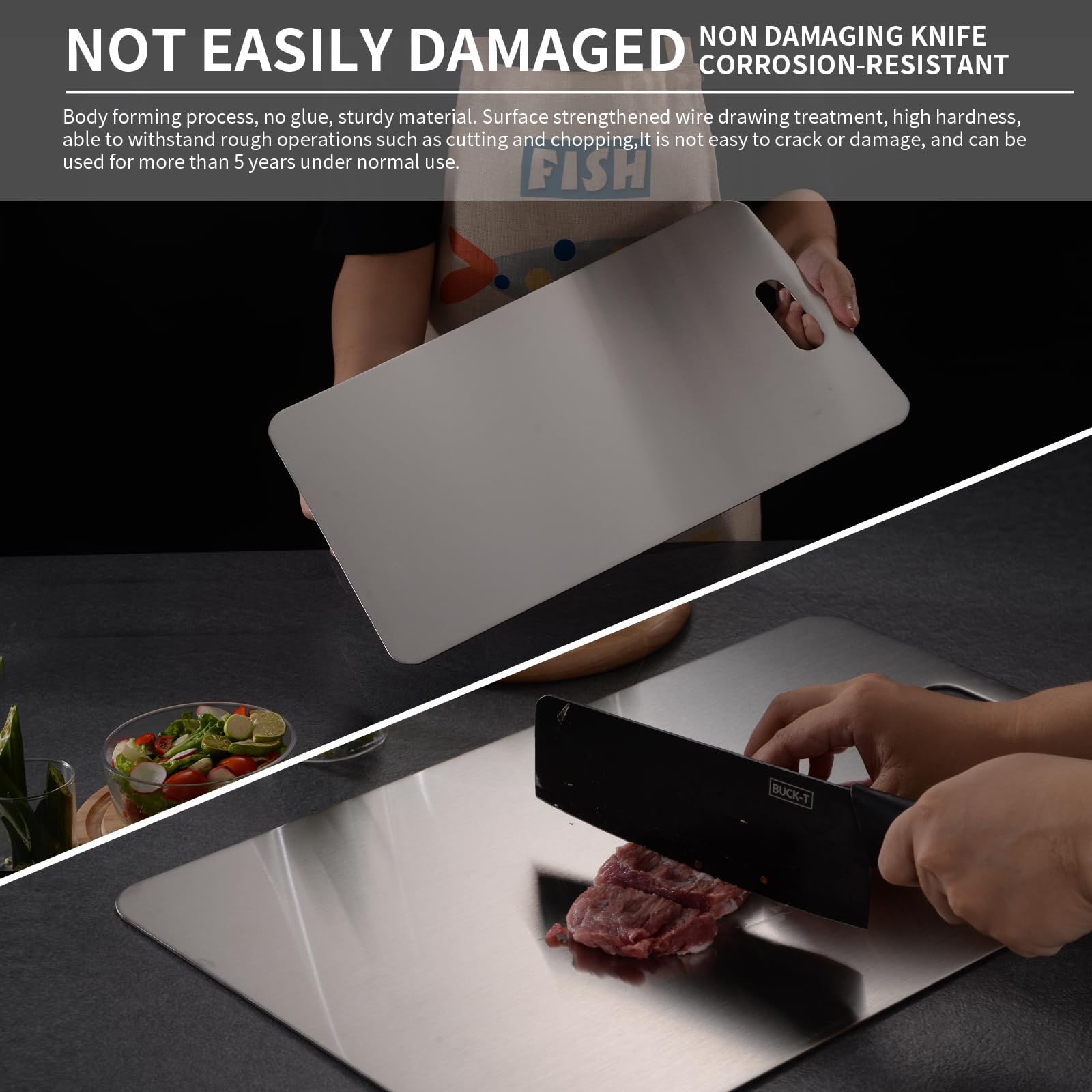 Sowspoy Katuchef titanium surface stays clean and odor-free between uses.