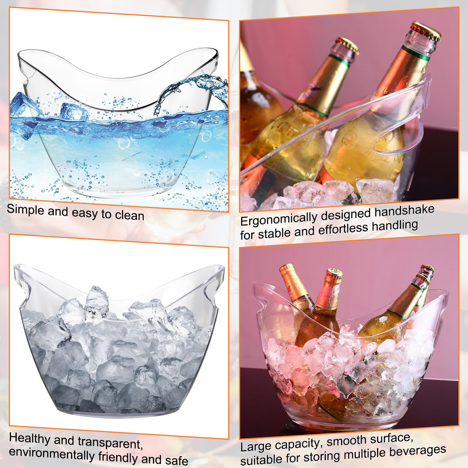 Large 4L capacity keeps multiple bottles chilled at weddings and gatherings.