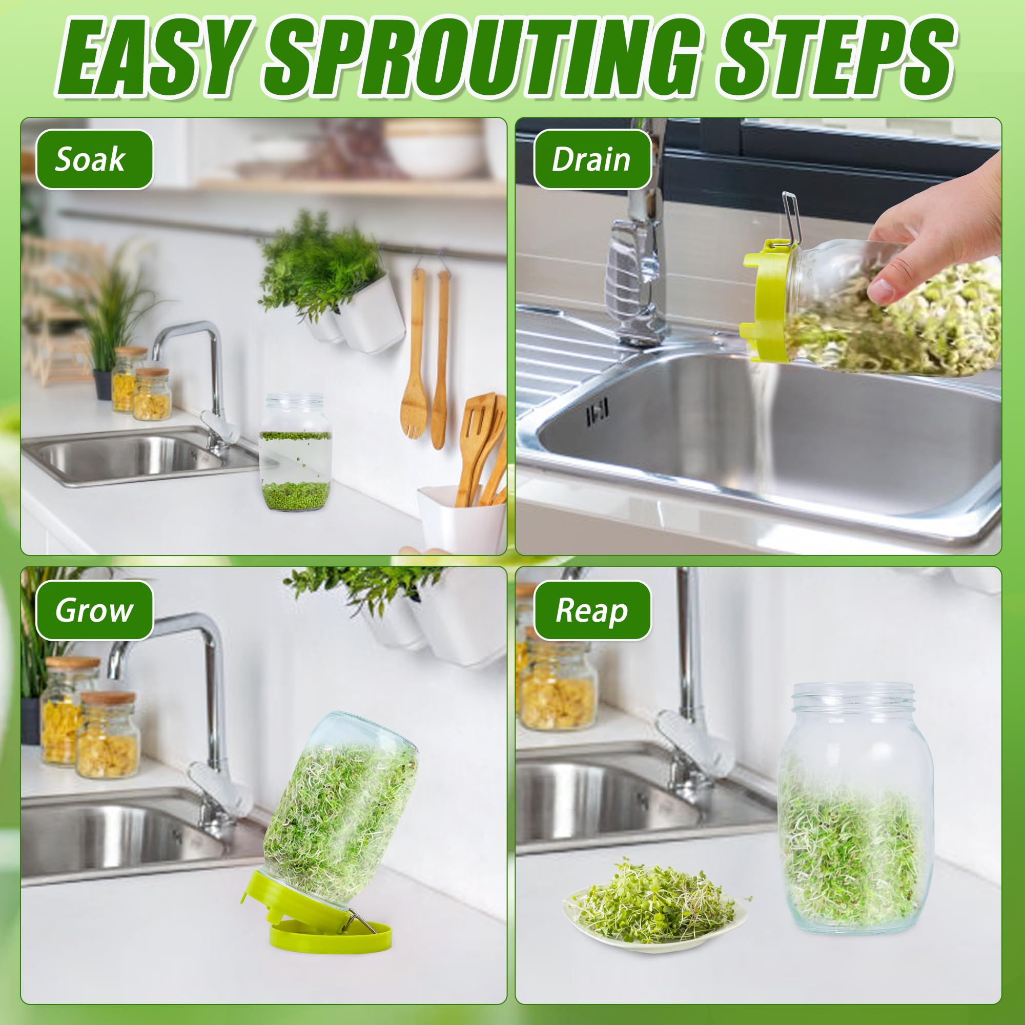 Sozize blackout sleeve blocks light for consistent sprout color.