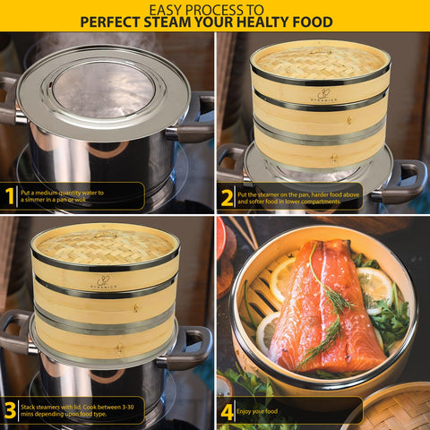 SP Dynamics bamboo steamer base ring keeps bamboo away from direct heat