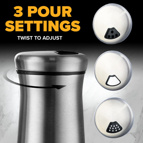 SP HOME GOODS adjustable pour holes provide controlled seasoning with less mess