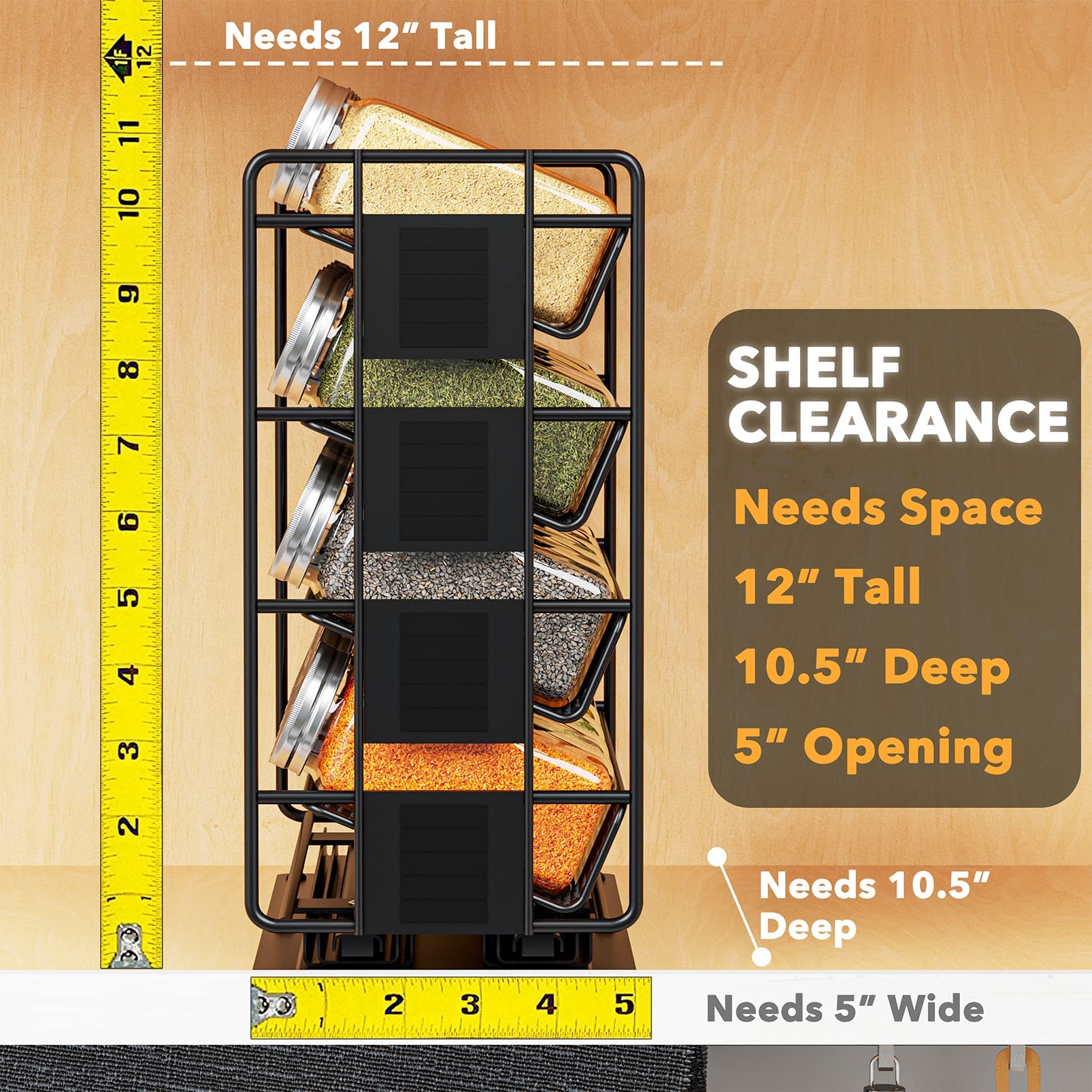 SpaceAid 801 labels and chalk marker for fast spice organization.