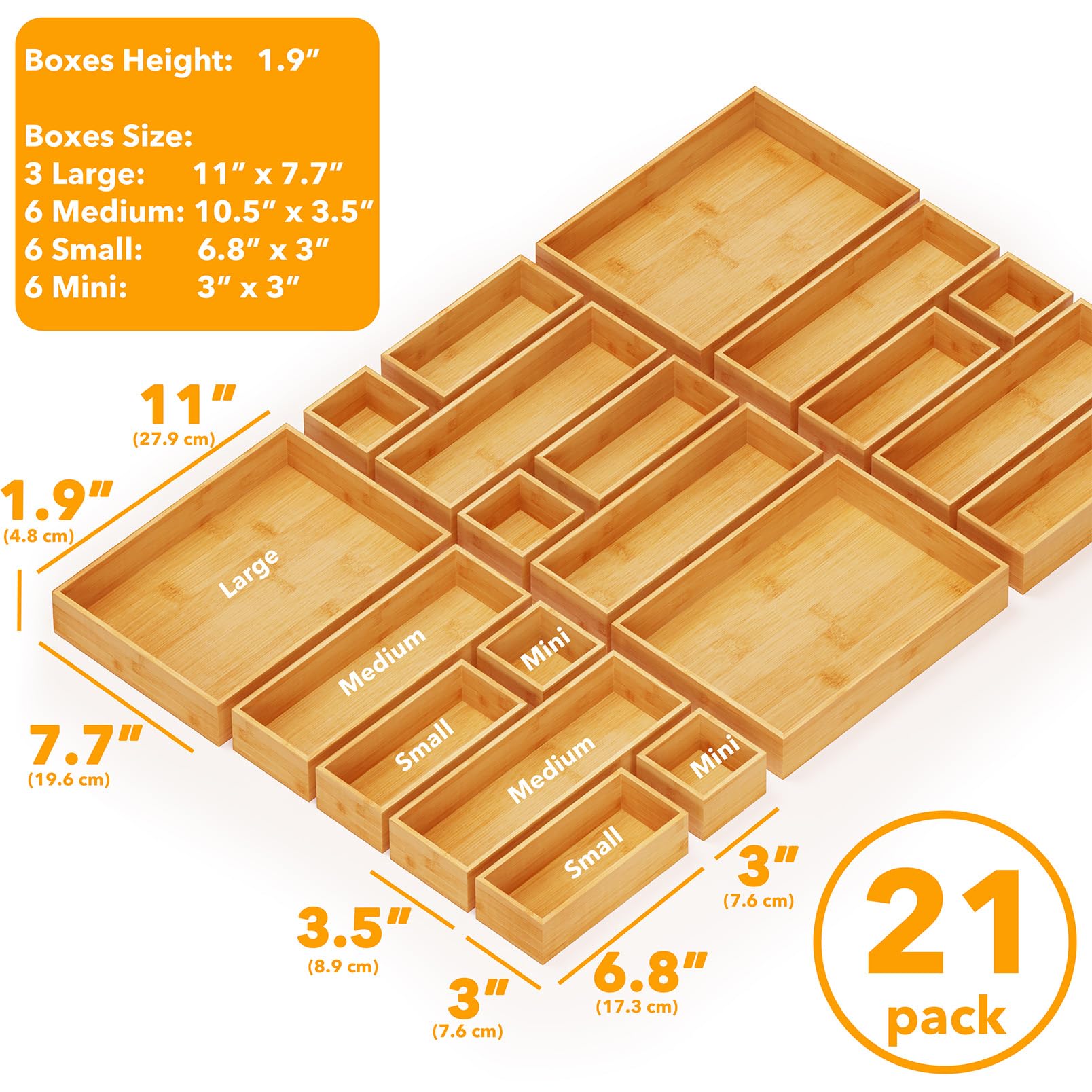 SpaceAid bamboo drawer organizer for office supplies helps desks stay clutter-free.