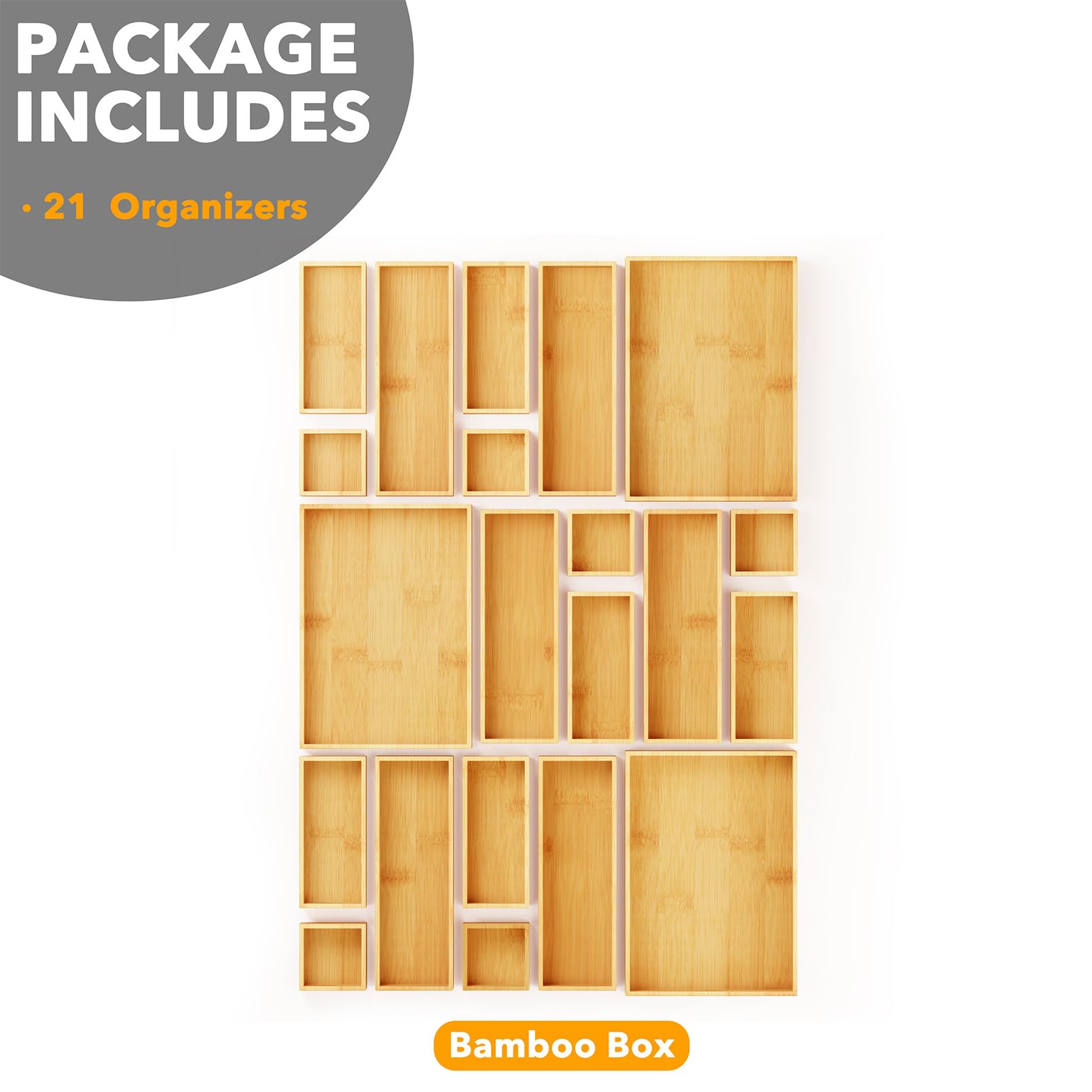SpaceAid bamboo vanity organizer demonstrates compact, versatile organization in drawers.