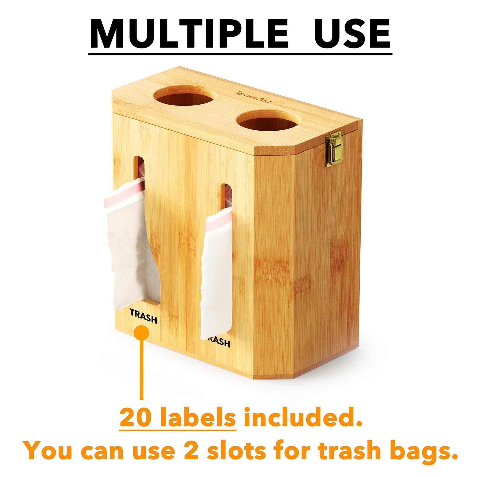 SpaceAid over-cabinet-door hanging offers flexible placement.
