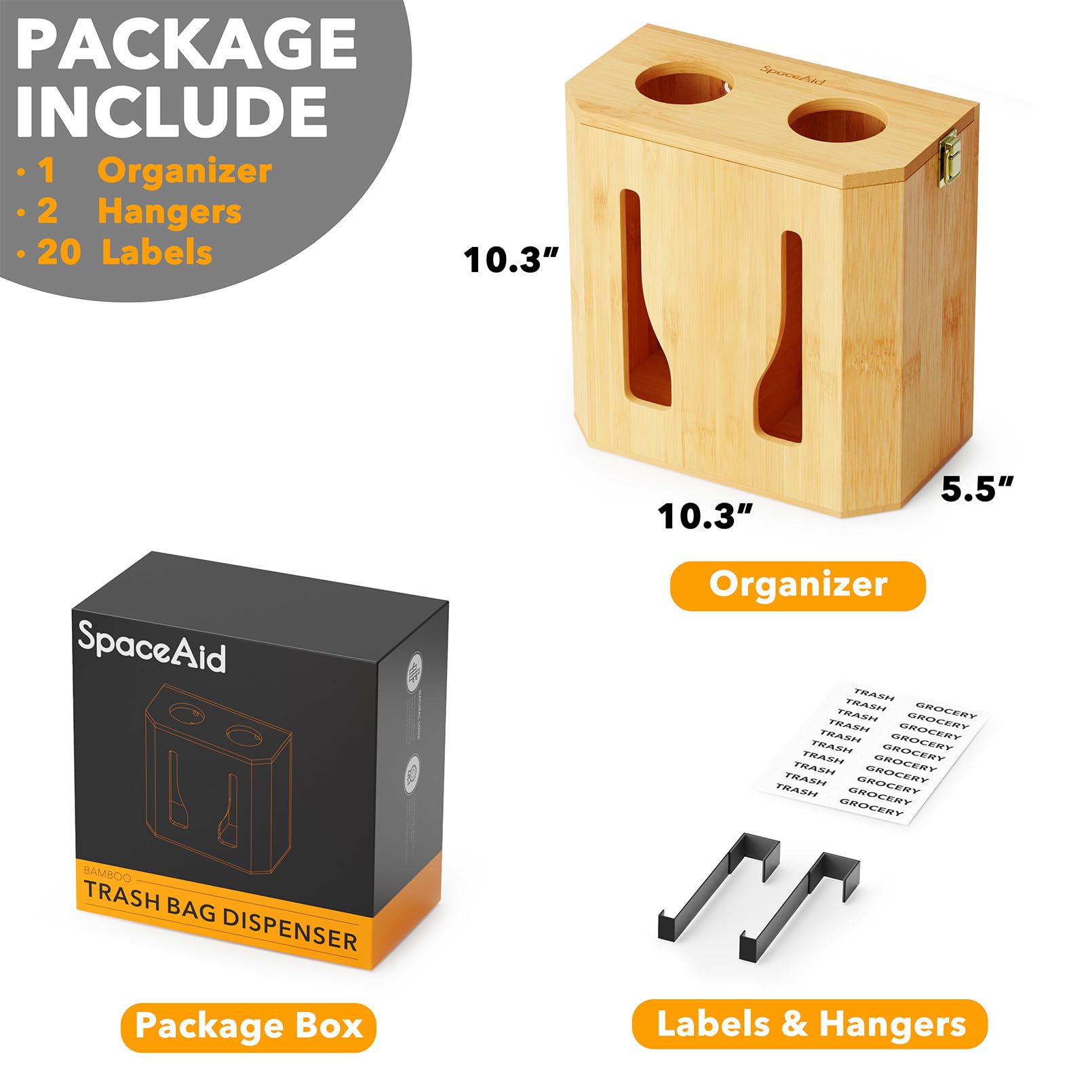 SpaceAid bamboo construction provides durable, natural material for daily use.