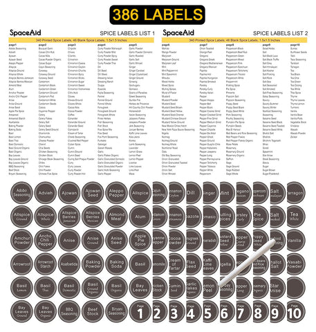SpaceAid chalk marker for clear, customizable spice labeling