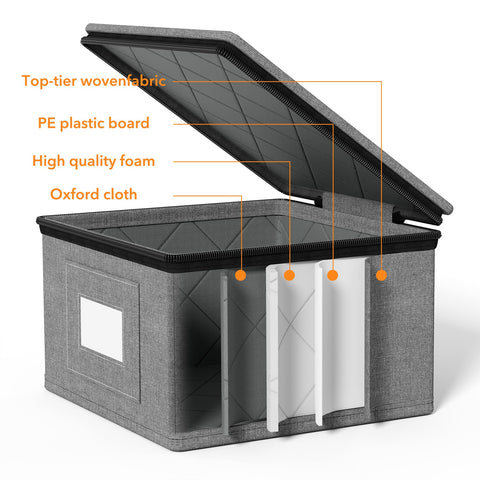 SpaceAid dinner plate case organizes dinnerware and protects edges