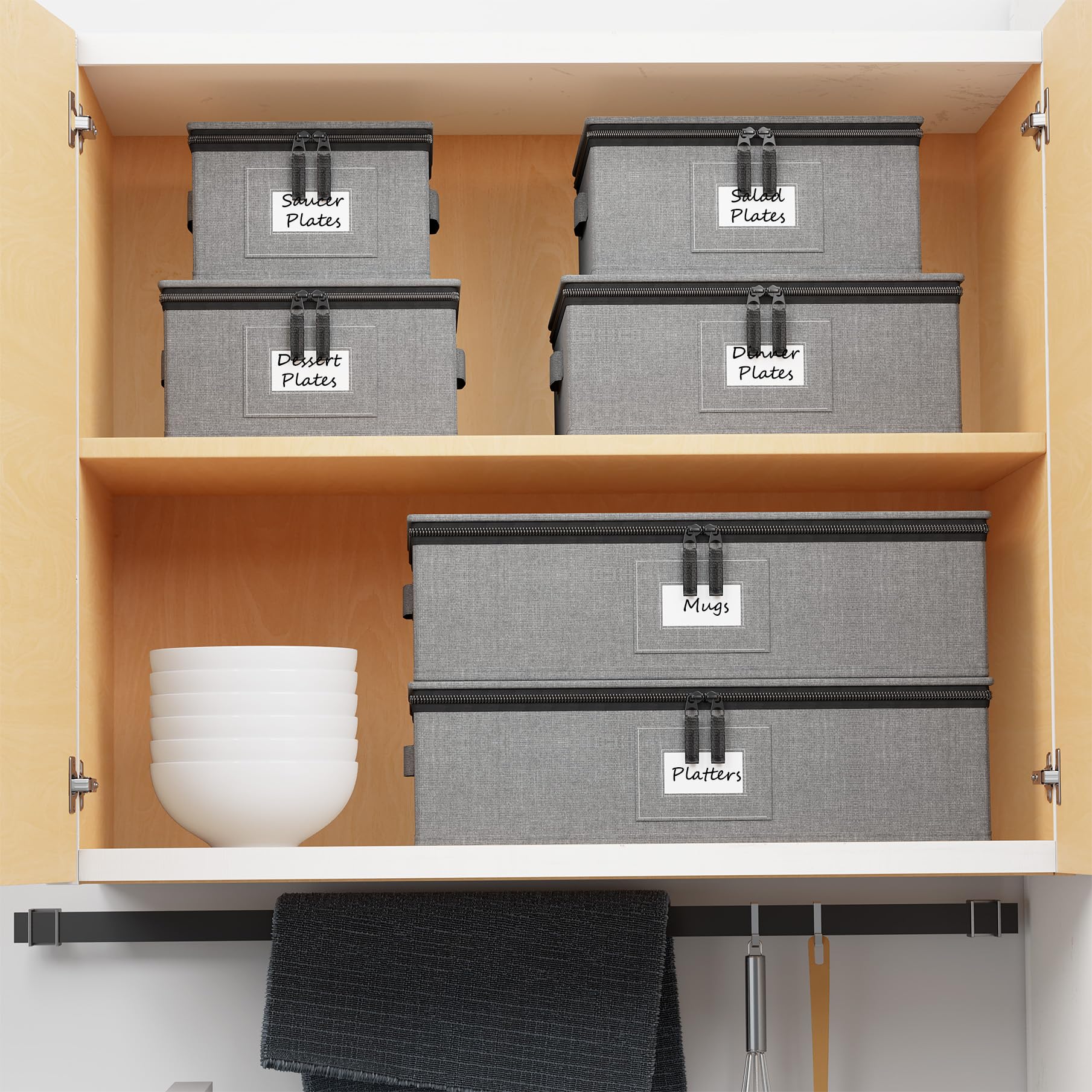 SpaceAid multi-size set fits plates saucers and platters