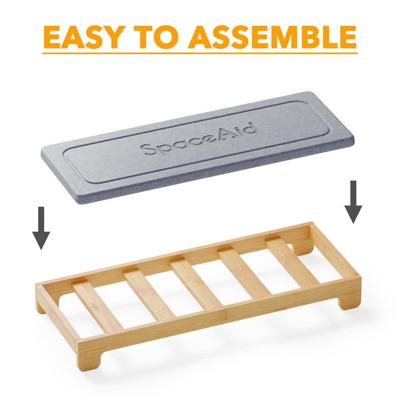 SpaceAid DryingNeat fast-drying tray minimizes water spots on counters