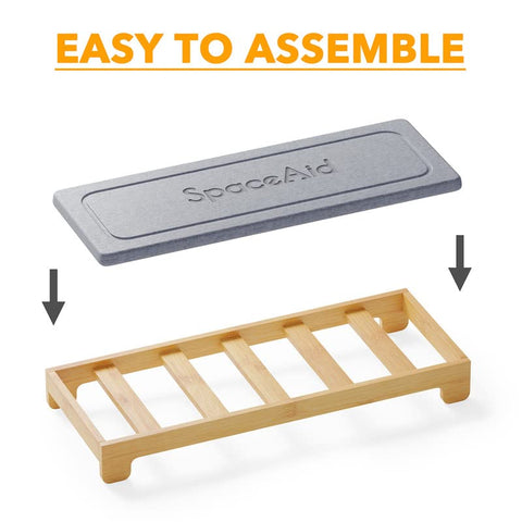 SpaceAid DryingNeat fast-drying tray minimizes water spots on counters