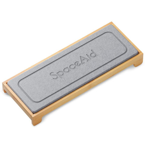 SpaceAid DryingNeat gray finish complements modern kitchen and bathroom decor