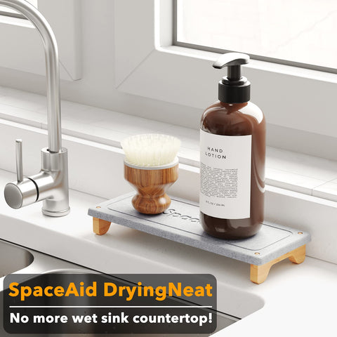 SpaceAid DryingNeat with quick-dry pad speeds up sponge and brush drying