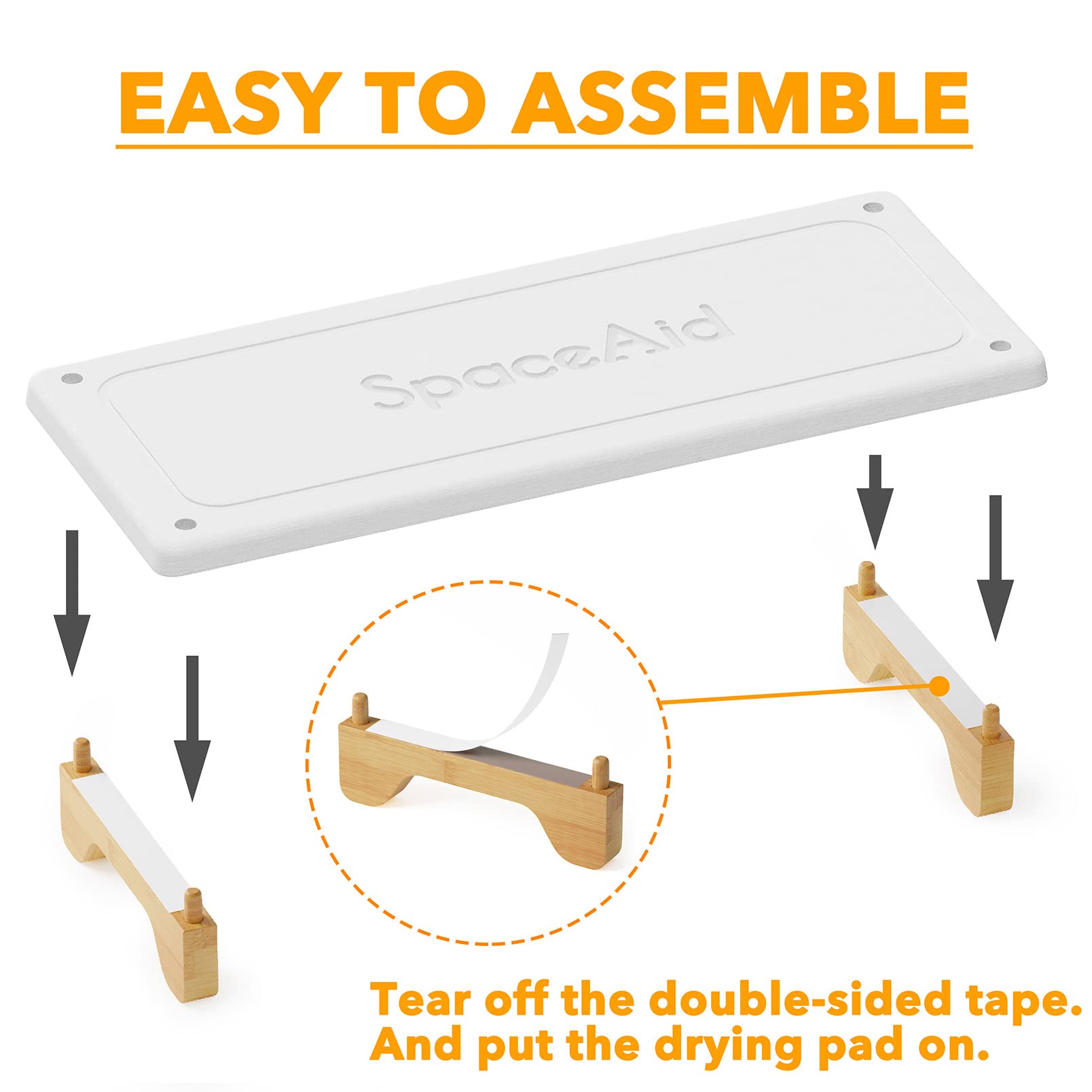SpaceAid DryingNeat easy to assemble for clutter-free countertops.