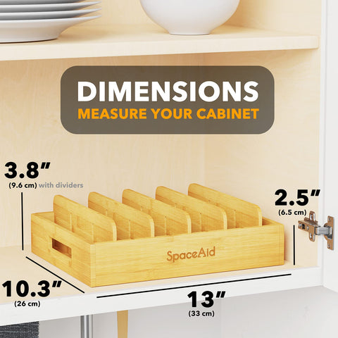 SpaceAid durable bamboo construction offers sturdy lid support for daily use.
