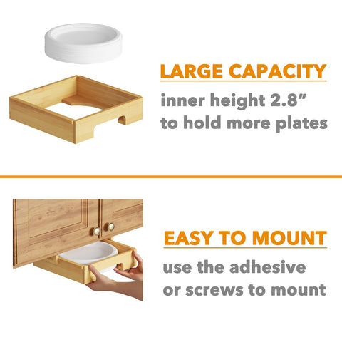 SpaceAid durable bamboo construction supports frequent use with a natural look.