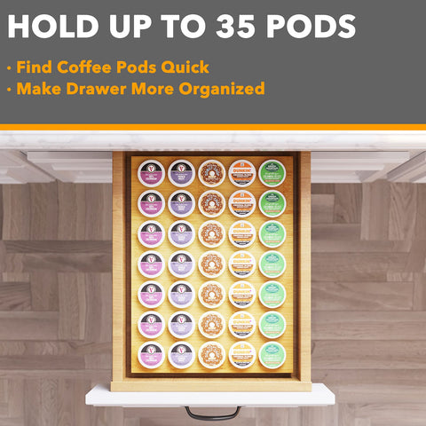 SpaceAid K Cup drawer storage keeps pods within reach during busy mornings.