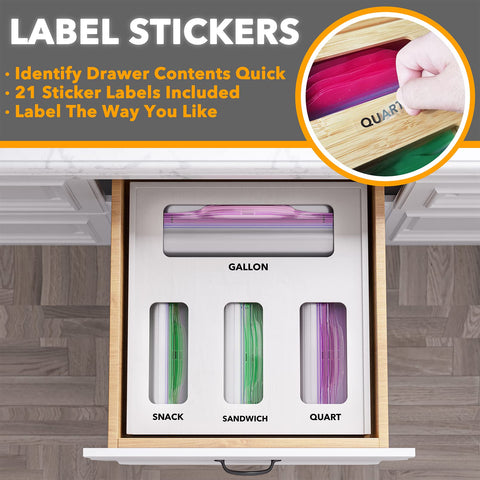 SpaceAid label stickers included for quick identification and tidy labeling.
