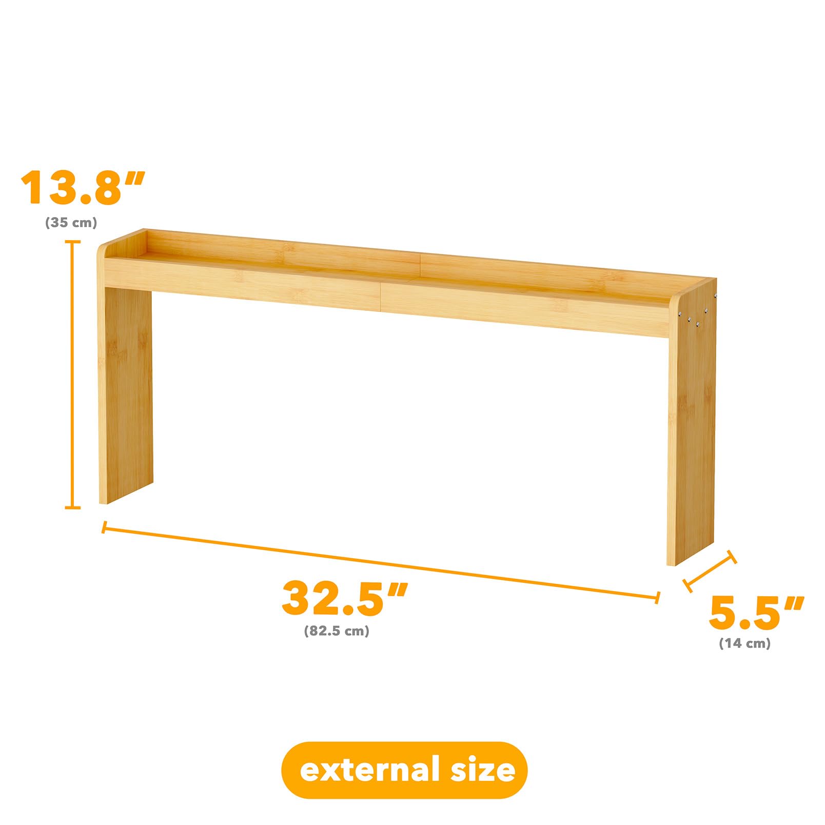 SpaceAid over-oven back-sink shelf increases counter space in kitchen