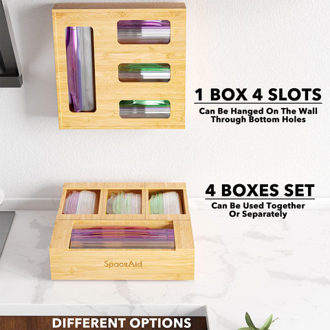SpaceAid patent-pending bamboo box ships fully assembled for immediate use.