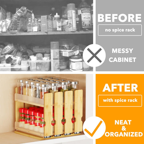 SpaceAid spice drawer slide mechanism close-up highlighting smooth glide.