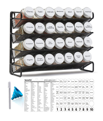 SpaceAid spice rack assembly shown for quick kitchen organization.