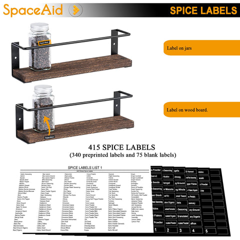 SpaceAid cabinet-view spice rack fits tight spaces neatly.