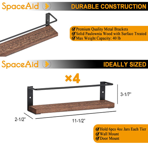 SpaceAid organized-kitchen display keeps spices accessible and attractive.